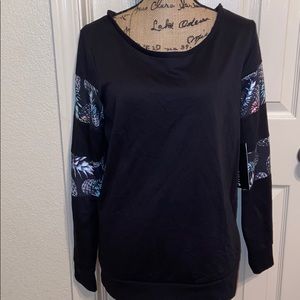 Jessica Simpson The Warm Up Sweatshirt LG NWT